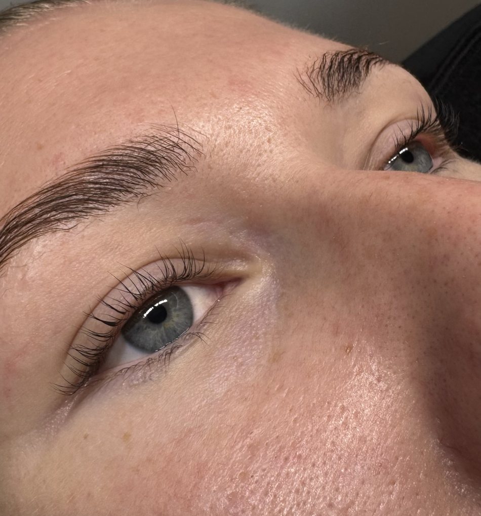 Lash and brow work by Bec